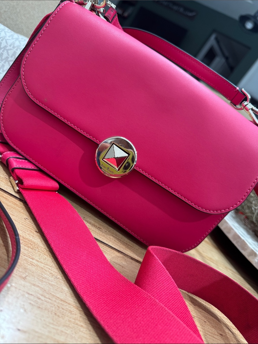 kate spade Hot Pink Leather Crossbody Bag